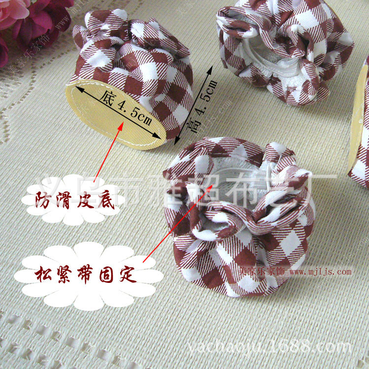 Venta al por mayor Yachao tela engrosada muebles mesa de comedor silla pie cubierta Mesa silla taburete mesa y silla pie pad 4 Pack