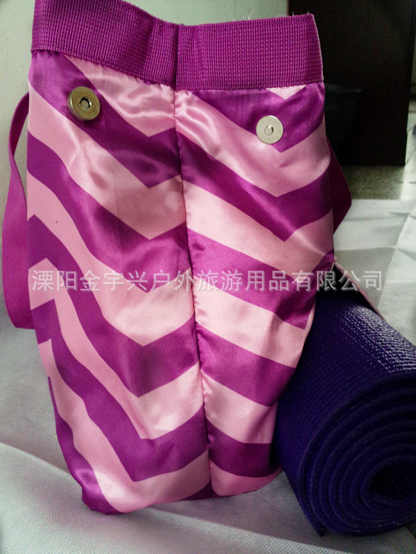 枚紅色波浪紋瑜伽袋4