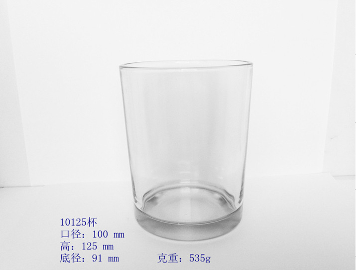 现货供应口径10 高度12.5 底部9.1厘米蜡烛玻璃杯 玻璃蜡烛台