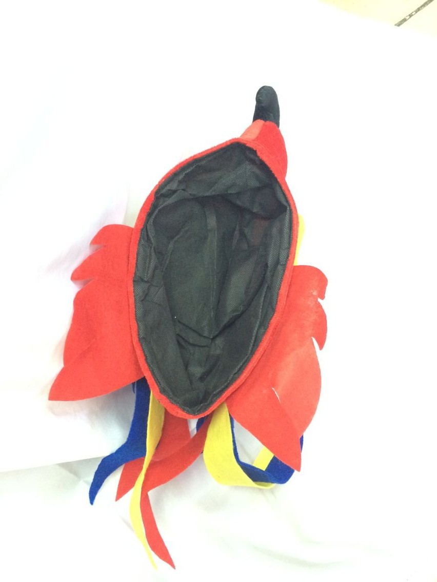Pequeño sombrero de Carnaval de bola de fiesta al por mayor B320 accesorios de rendimiento sombrero de loro sombrero de modelado de animales
