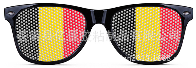 专业定做针孔不干胶世界各国国旗 球迷眼镜个性单透贴纸