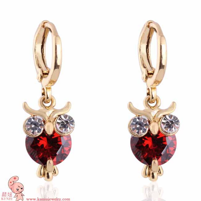 Серебряные серьги с цирконами, европейский стиль, 18 карат