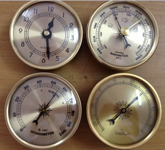 温度湿度计晴雨表，机械镂空手表
