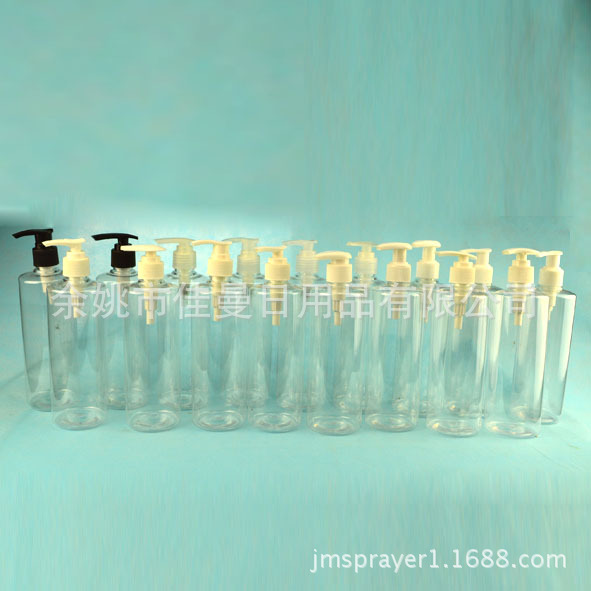 供应400ml塑料泵分装瓶 pet塑料瓶 透明压瓶 乳液瓶