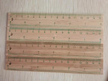 雙刻度自然色15CM竹尺　竹木工藝制品　綠色或黑色刻度印刷