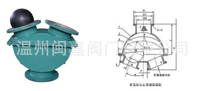三通矿浆换向止回阀 三通矿浆换向止回阀闽嘉