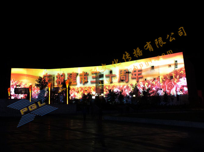 亮化投影，户外广告投影灯，动态投影广告制作