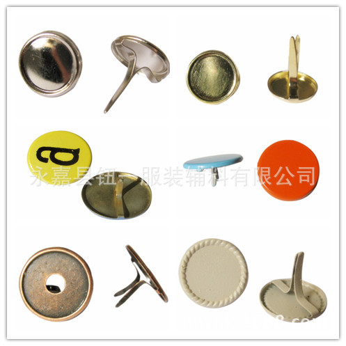 金色两脚钉8*15mm 过检双脚钉 出口欧美 儿童DIT金属两脚钉羊角钉-阿里巴巴