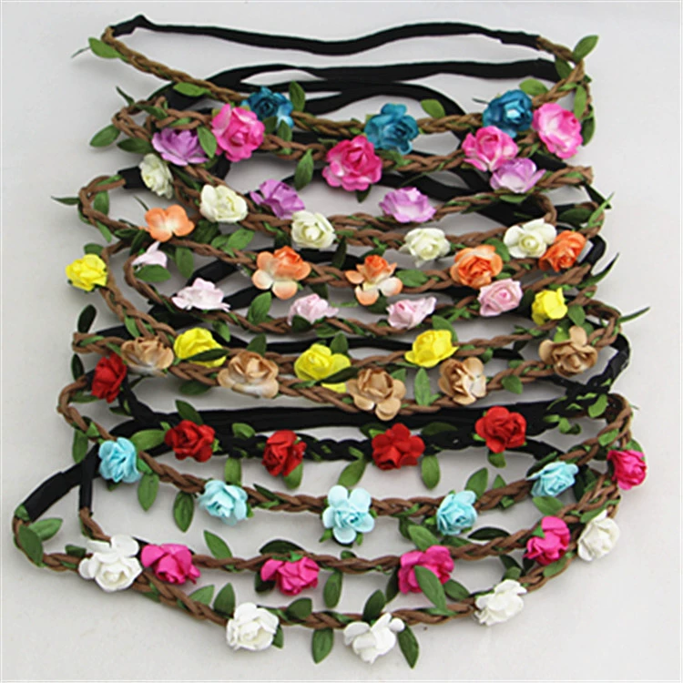 Hair accessory, beach headband for bride, Korean style, boho style, flowered
