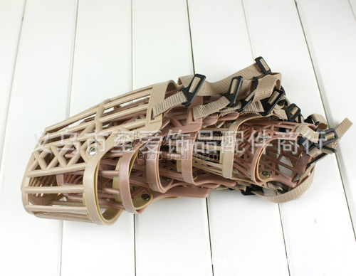 Fence type dog muzzle, plastic pet muzzle for dogs, anti-gnaw and anti-bite dog muzzle