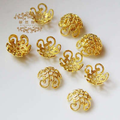 DIY饰品配件 铜镀金 10mm花托花帽|ms