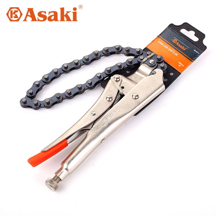 雅赛崎/ASAKI 链条大力钳 水管钳 夹持钳 紧固钳 链条扳手 链式钳