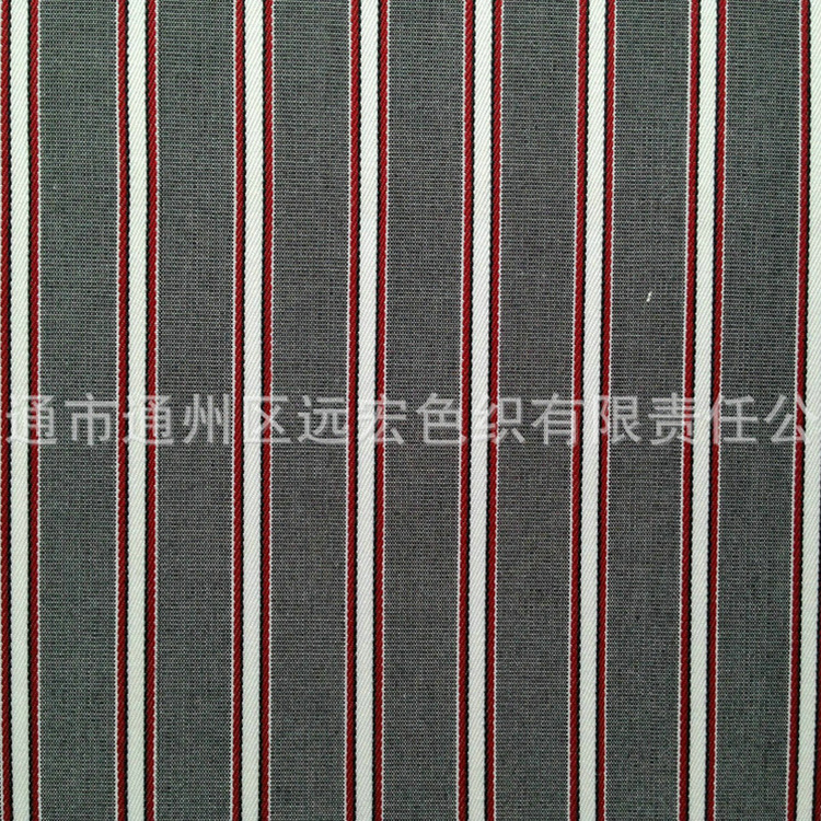 大量供应 色织条子米通布 纬弹双层布 YH051