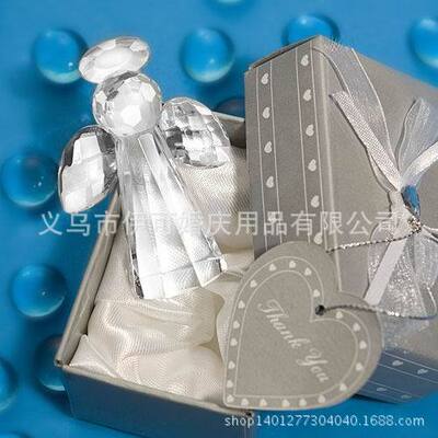 厂家供应宝宝满月礼品 水晶工艺品 结婚回礼礼物礼 水晶天使摆件|ru