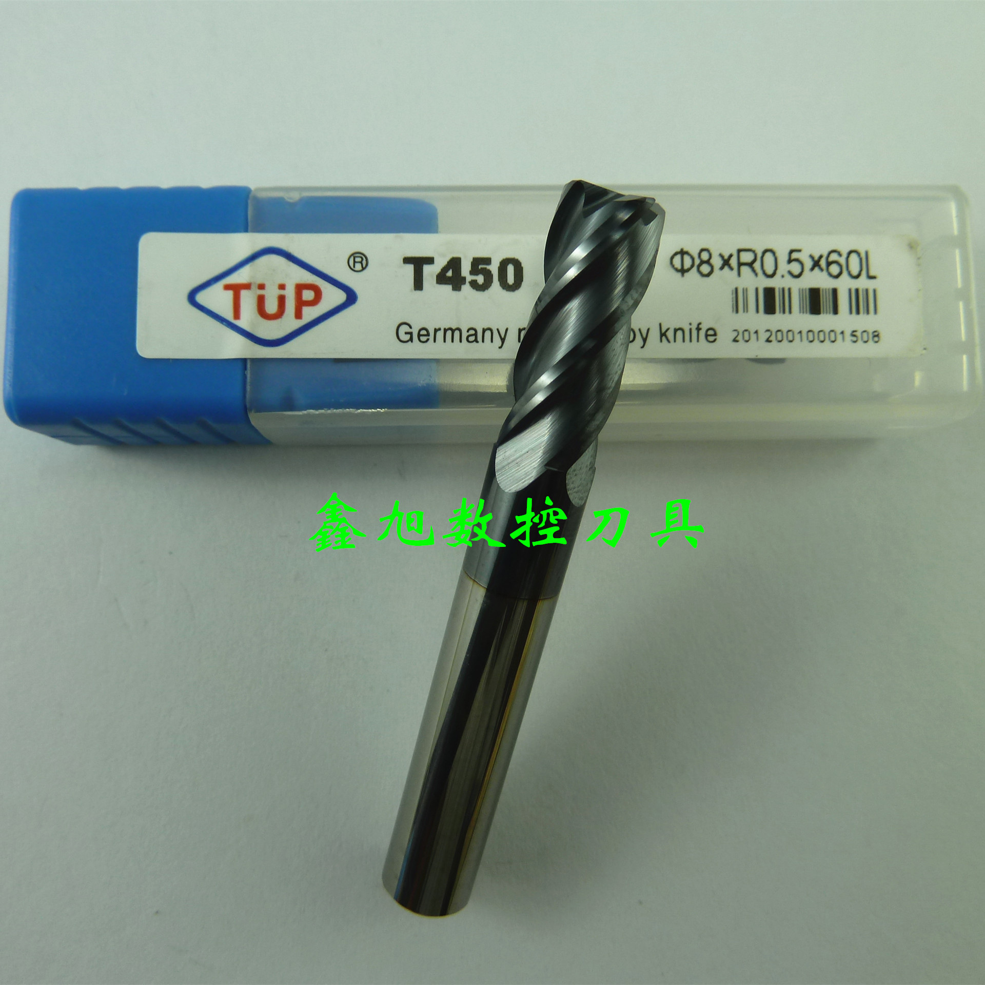 厂家直销45度钨钢涂层立铣刀4刃圆鼻刀 8R0.5