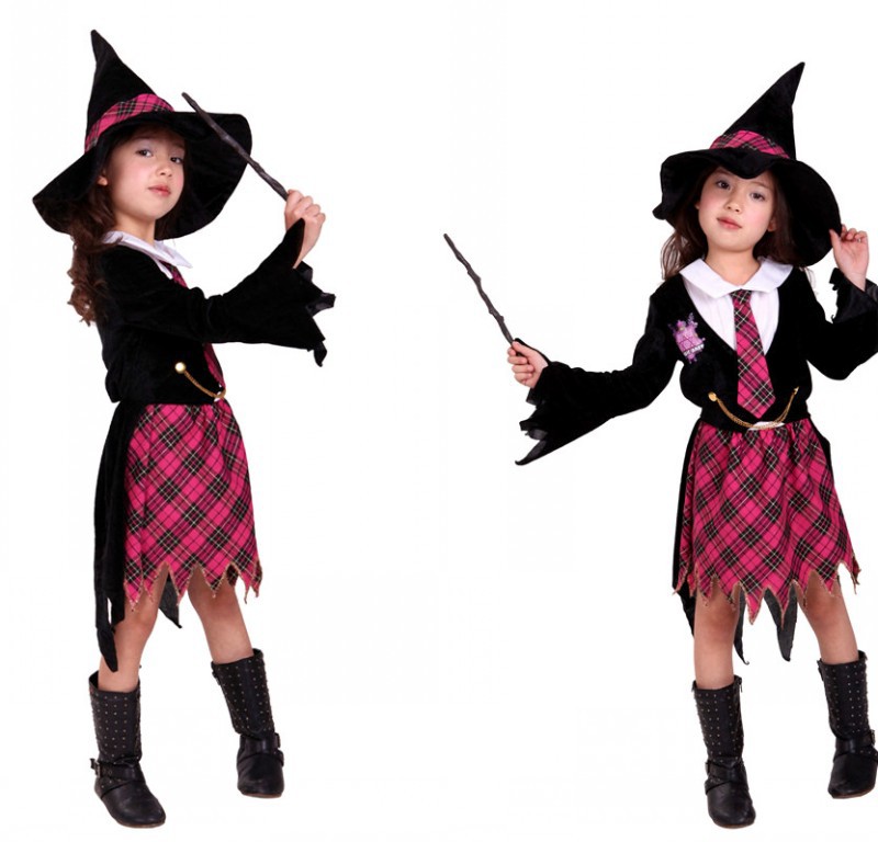万圣节Cosplay服装 G-0145 儿童巫婆披风 哈利波特魔法学员演出服