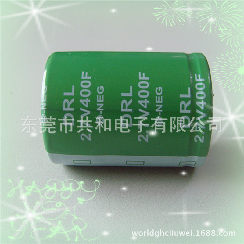 厂家批发 超级电容2.7V400F  圆柱形大功率 牛角型焊接