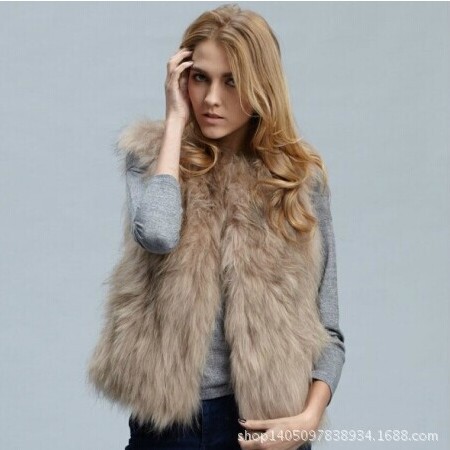 Spot wholesale European and American original single artificial fur imitation fox fur imitation fur ladies autumn and winter short vest coat Spot wholesale European and American original single artificial fur imitation fox fur imitation fur ladies autumn and winter short vest coat