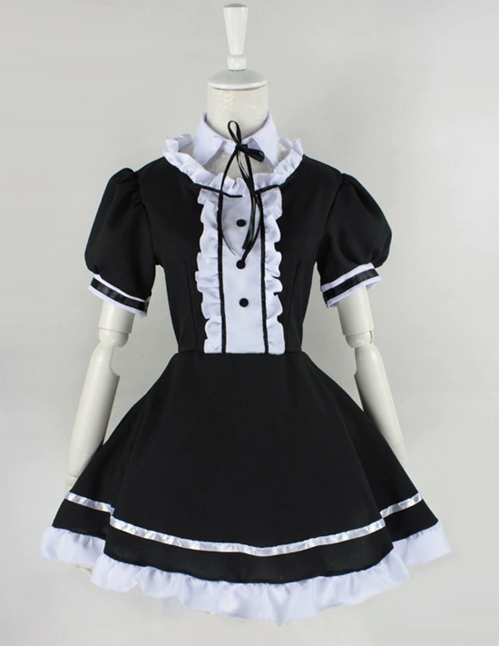 Кукольный костюм кубок девочки-работницы, cosplay Akihabara, черно-белый фрак, образ animation
