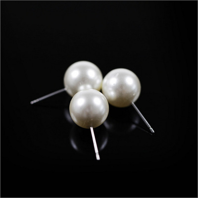 diy饰品配件 打针珠 ABS仿珍珠耳钉 耳钉配件