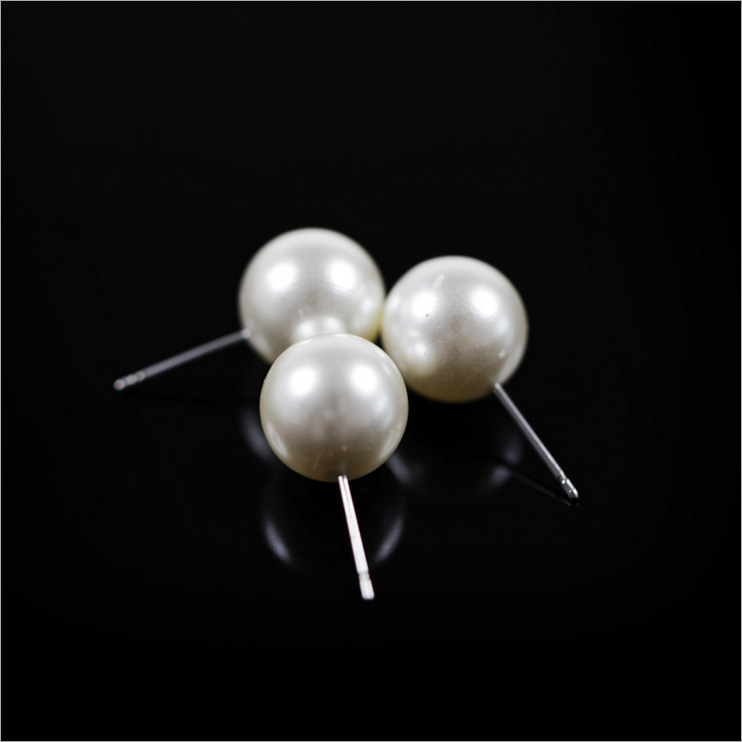 diy饰品配件 打针珠 ABS仿珍珠耳钉 耳钉配件