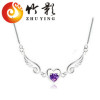 Accessory, necklace heart shaped, silver 925 sample, wholesale