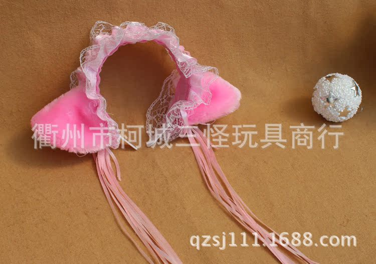 粉色蕾絲頭箍2