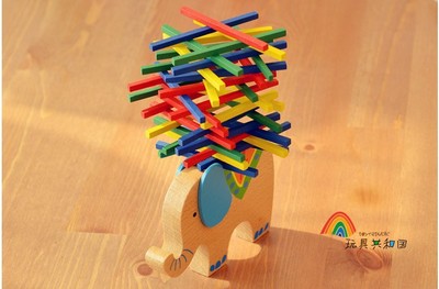 出口德国彩棒游戏儿童动手益智游戏爸妈亲子玩具大象骆驼/l平衡木|ms