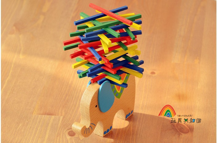 出口德国彩棒游戏儿童动手益智游戏爸妈亲子玩具大象骆驼/l平衡木|ms