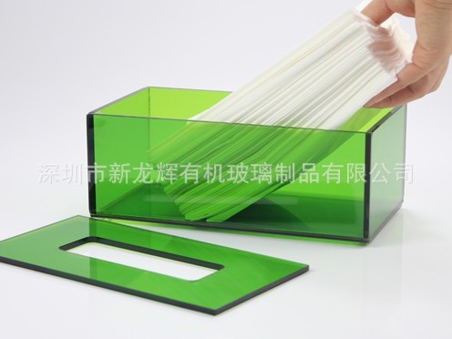新龙辉厂家生产KTV纸巾盒/客房用品亚克力纸巾盒酒店纸巾盒定做