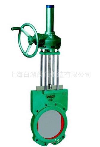 Z573伞齿轮传动浆液阀 伞齿轮刀型闸阀 齿轮传动对夹式浆液阀