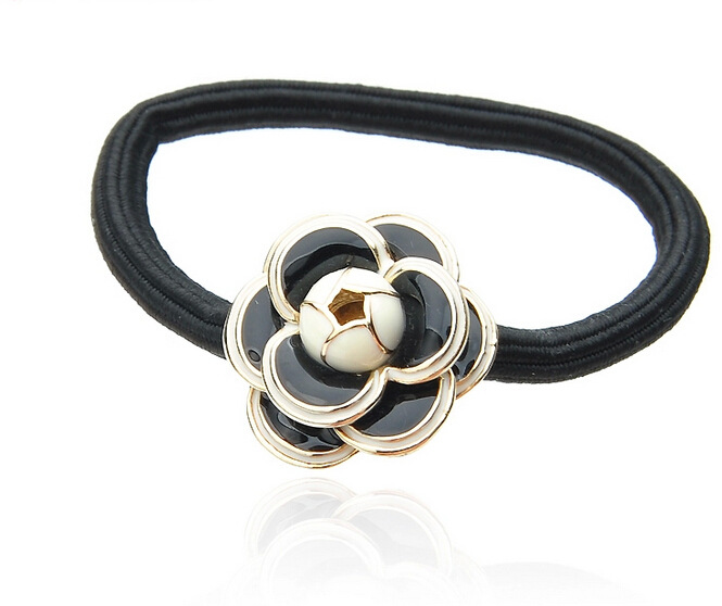 Camellia Hair Ring Alloy Flower Hair Rope display picture 6