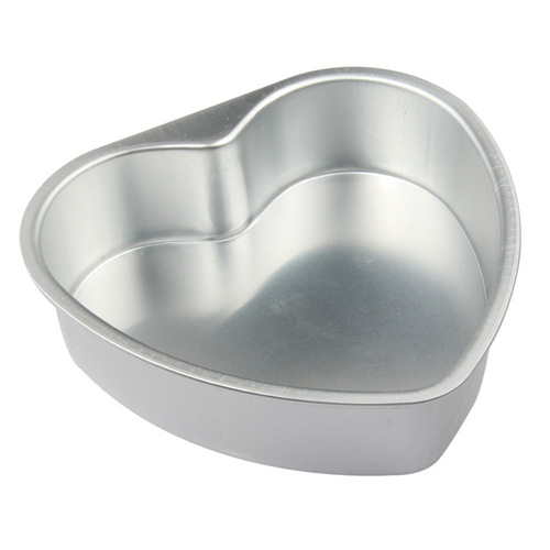 Heart-shaped live bottom cake mold aluminum alloy anode chiffon cake mold household baking tools 3 inches-10 inches
