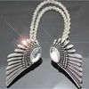 European and American fashion retro jewelry Angel's wings collapsed needle tip clip broochrier female inlaid diamond