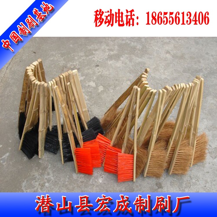 厂家供应机扫竹柄毛刷|手扫刷|木块刷|扫灰毛刷去尘|毛刷