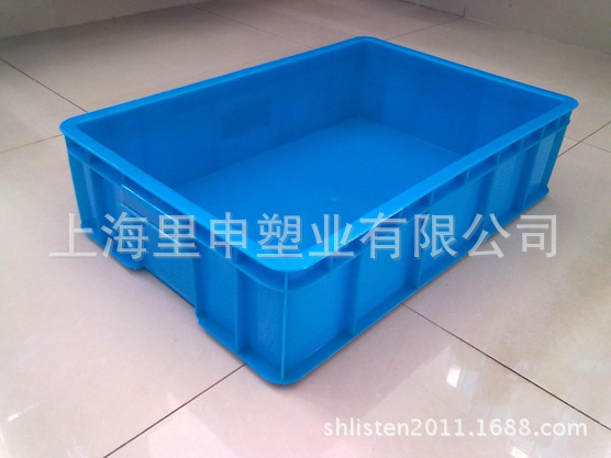 厂家供应塑料周转箱 530蓝色加厚型塑胶箱 全新PE优质周转箱 河南
