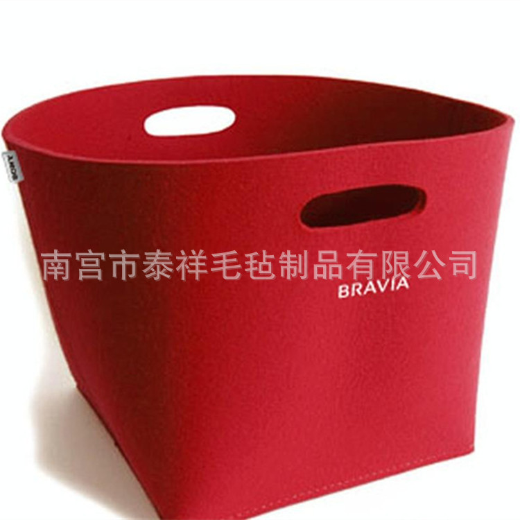 时尚摆饰毛毡收纳筐 毛毡收纳包 毛毡提包个性时尚