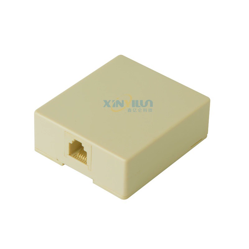 Телефонная Клеммная коробка RJ11 распределительная коробка RJ12 телефонная розетка на одно отверстие распределительная коробка 6P6C шестиядерная коробка