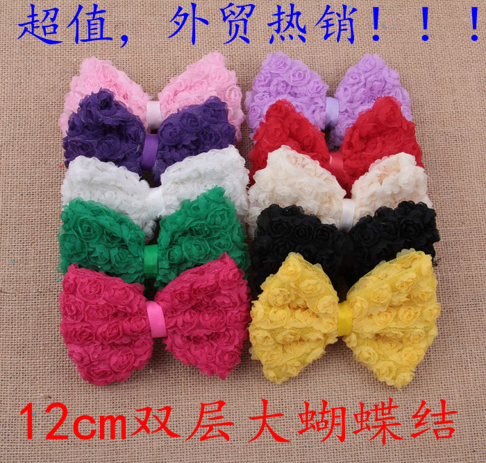 shiffon three dimensional accessories with bow