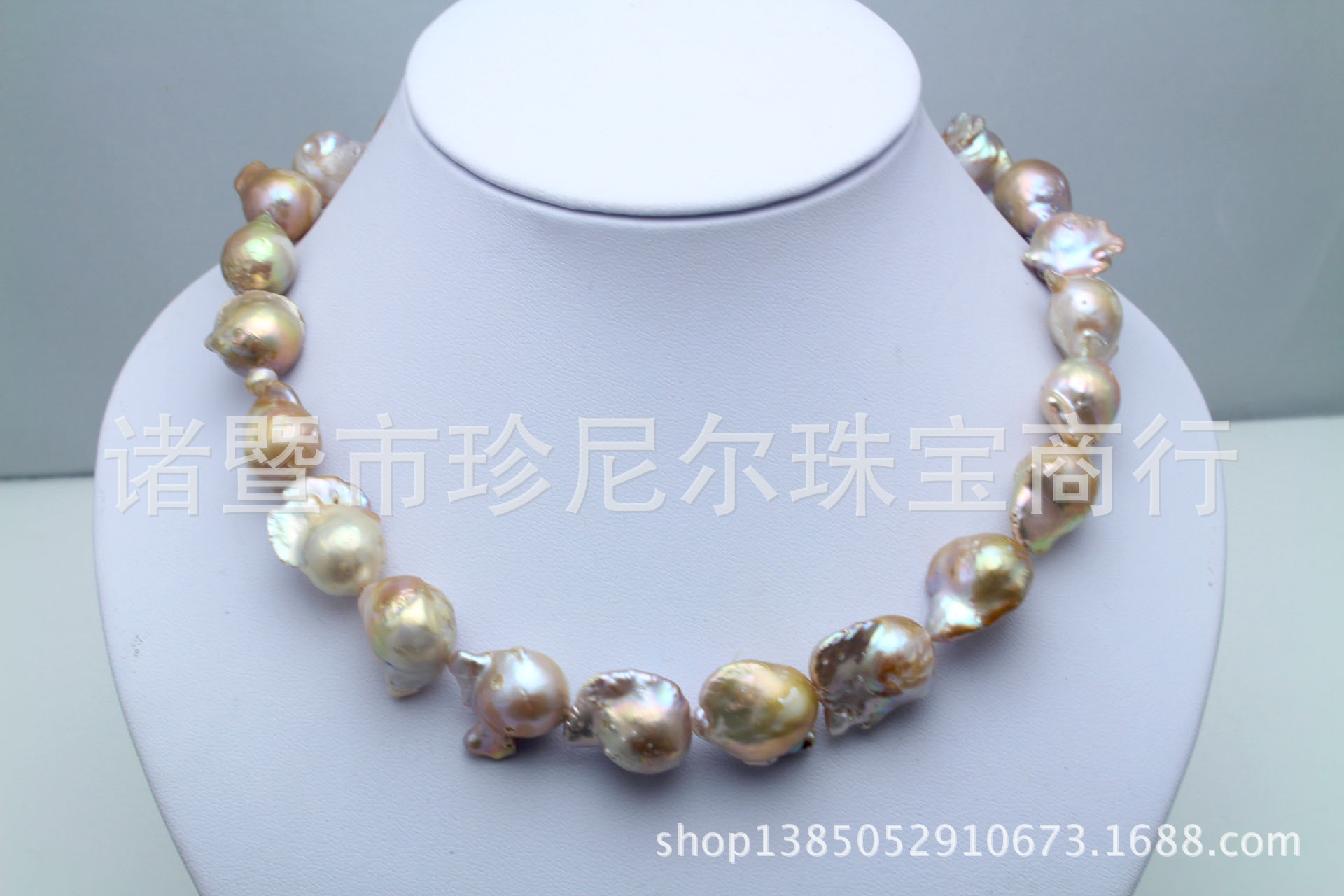 Freshwater Pearl Shaped Pearl Nude Necklace Baroque Pearl Necklace