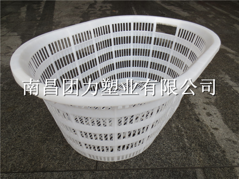 615*460*290塑料箩批发 白色圆箩 水果箩筐 蔬菜筐PP塑料箩筐