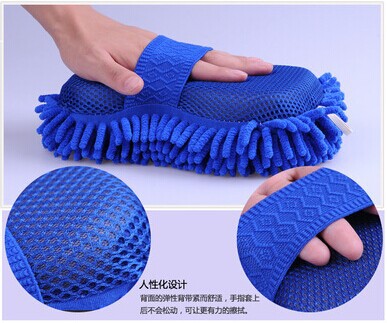 雪尼尔擦车海绵块车用清洁珊瑚虫洗车海绵 汽车擦车手套不伤车漆|ru