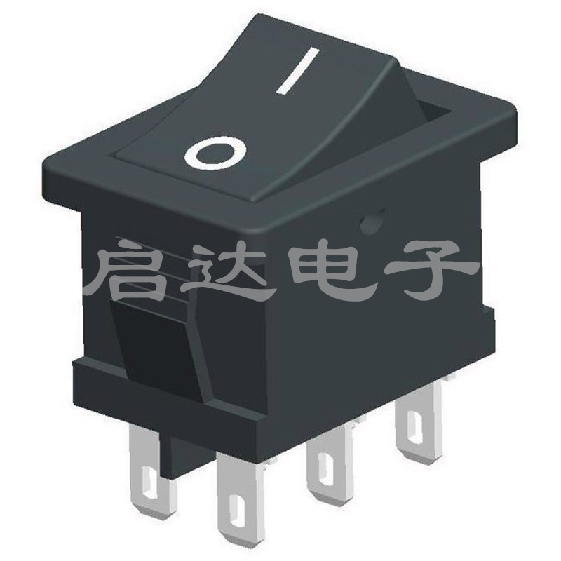 供应6脚不带灯二档船型开关 翘板开关KCD1-201-1