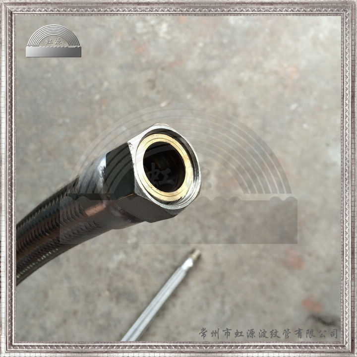 金属软管 不锈钢波纹软管 平接头 活动螺母连接 平面密封 活接头