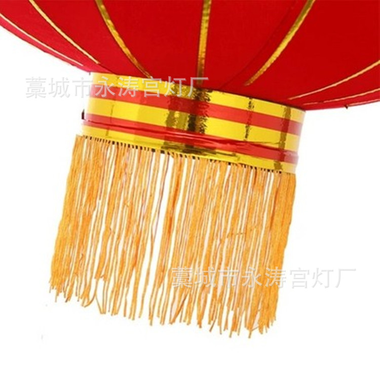 批发户外圆植绒大红灯笼宫灯定制广告绒布灯笼中秋国庆节全红灯笼