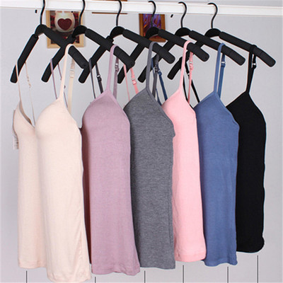 莫代尔一片式无缝运动内衣背心文胸吊带小衫带杯垫背心厂销直供|ms