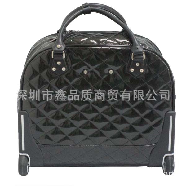 XPZ-L02格紋黑色小拉桿箱-4