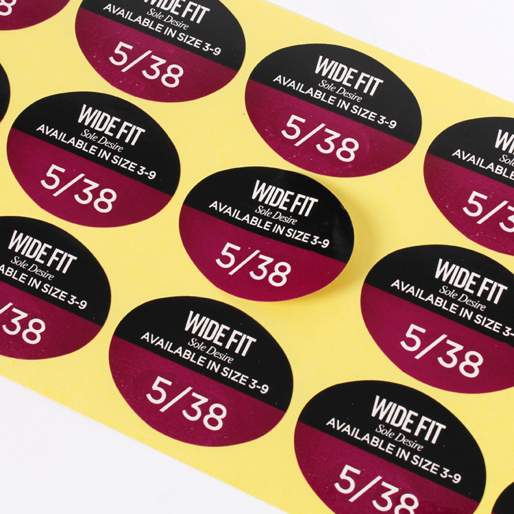 厂家直销供应易碎纸不干胶商标鞋子码数不干胶标签