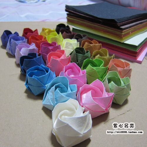 Valentine's Day gift finished DIY handmade Kawasaki rose flower head origami rose paper 15*15CM