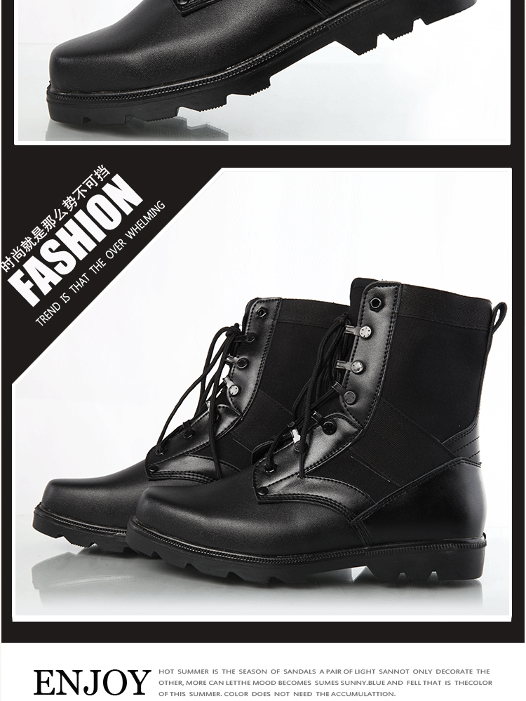 Bottes militaires pour homme en cuir - Ref 1399038 Image 28